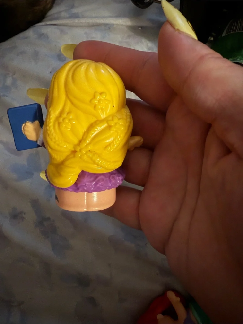 Purple Dress Blonde Hair Mini Figurine Toy for Kids